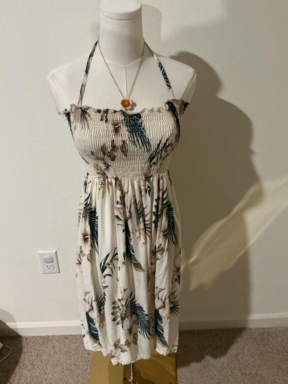 Vintage Hawaiian Togs halter neck  multicoloured dress